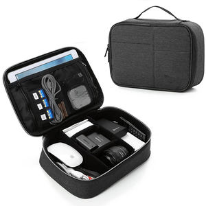 Estuche Organizador de Cables Portátil y Duradero con Cremallera para Accesorios Electrónicos, Audífonos y Viajes, con 4-6 Compartimentos - Product Image 1
