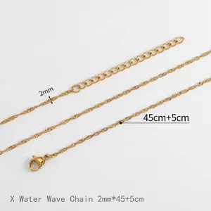 Snake Chain Necklace 18k Jewelry High Quality Stainless Steel Cuban Link Chain 18k Gold Plated Rope Snake Figaro Chain For Man Women Necklace
