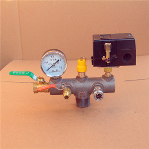 Pièces de compresseur d'air, filetage mâle 32 mm (1 pouce), ensemble 7 voies, capteur, accessoire de compresseur à piston en acier moulé - Product Image 1