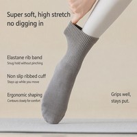 Chaussettes de yoga et de Pilates sans couture antidérapantes mi-mollet pour femmes, faible MOQ, printemps-été, fitness, sport professionnel, en coton