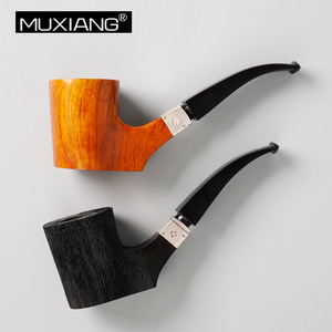MUXIANG Tobacco Pipe Bent Type Solid Wood 3mm Filter Men's Smoking Pipe - Product Image 3