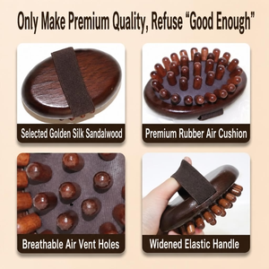 Cepillo de masaje de madera con cuentas redondeadas para el cuerpo, ideal para uso diario y cuidado en el hogar, venta al por mayor - Product Image 4