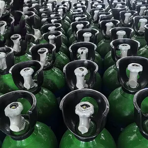 Fabrika doğrudan satış 40L tıbbi oksijen çelik gaz silindirleri helyum endüstriyel gaz silindirleri