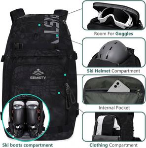 Muestra gratis Mountain Land Premium Ski Mochila Bolsas para botas Skate Bag para esquís Snowboard Equipaje de viaje Ligero y duradero - Product Image 4