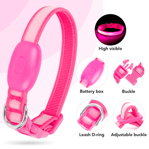 LED <b>Dog</b> Collar USB Rechargeable <b>Light</b> up <b>Dog</b> Collar, Water-Resistant Adjustable Safety Collar <b>Light</b> for Small Medium Large <b>Dogs</b> - Product Image 1