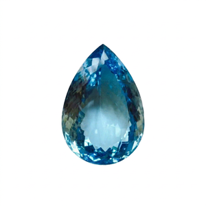 Topaze bleue naturelle la plus vendue, taille poire, pierre brute certifiée IGI, 10-15mm, 40.50CTS, prix au gramme pour la joaillerie - Product Image 1