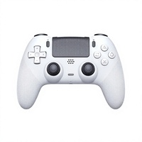 Control Inalámbrico Blanco para PS5, Joystick de Seis Ejes, Vibración Turbo Programable para PC