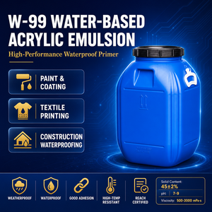 Emulsión Acrílica Base Agua W-99 para Pintura, Recubrimientos, Adhesivos, Tinta y Aplicaciones Industriales a Base de Agua - Product Image 1