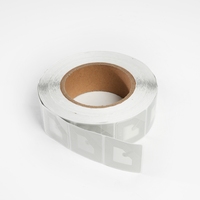 Étiquettes RF en aluminium transparent RUIFEIDI 4040 EAS pour boîtes en papier, antivol, sécurité, 8,2 MHz, étiquettes souples, 0,8-1,2 m