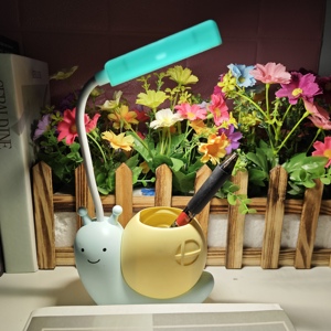 Đèn Trẻ Em Dễ Thương Với Giá Đỡ Bút Đèn Bàn LED Cho Trẻ Em Đèn Bàn Học Sinh Học Tập Sạc USB Hình Ốc Sên Có Cổ Điều Chỉnh Được - Product Image 3