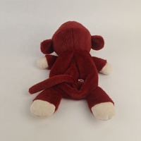 Vente directe d'usine conception personnalisée doux menthe câlin animal gonflable singe rouge foncé jouets en peluche