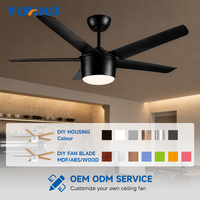 Ventilador de Techo LED BLDC Comercial de 52 Pulgadas con Control Remoto, Bajo Consumo de Energía, para Gimnasios y Salones, OEM ODM