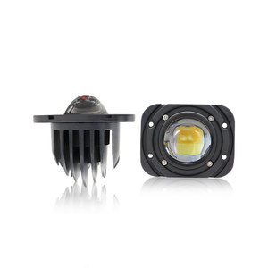 Qidewin Square Recessed <b>Spotlight</b> 6000 Lm Led Dual Color Motorcycle Front Fog Light - Product Image 5