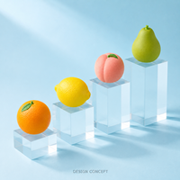 Balle anti-stress en mousse personnalisée en forme de fruits (orange, citron, pêche, poire) – Cadeau promotionnel de bureau