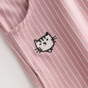 ชุดจั๊มสูทเด็กผู้หญิงแบบอินเดีย ผ้าฝ้ายปักลายลำลอง ระบายอากาศได้ดี ความยาวครึ่งน่อง เหมาะสำหรับฤดูใบไม้ผลิ - Product Image 5