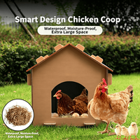 USMILEPET Boîte de nidification en plastique PP pour poules, étanche avec toit incliné, pour poulailler de jardin