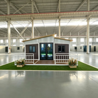 Casa Contenedor Expandible Moderna, Casa Prefabricada Modular de Lujo con Terraza para Jardín o Anexo