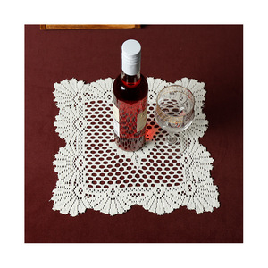 Lace Series Solid Color <b>Table</b> <b>Mat</b> Irregular Shape Handmade Polyester Modern Decorative Tablecloth for Home Use - Product Image 5