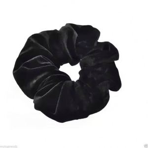 Chouchous en velours noir extra larges de 6 pouces, style euro-américain, élastiques à cheveux épais de qualité supérieure pour femmes - Product Image 3