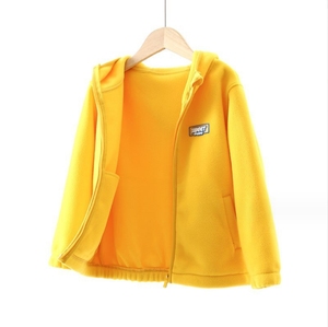 Automne nouveau Style coréen automne et hiver <span class=keywords><strong>sweat</strong></span> à glissière pour enfants vêtements pour garçons Plus veste polaire en velours - Product Image 1