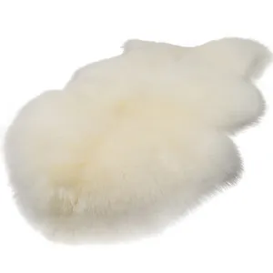 Natural White Long Hair Sheep Skin Fur Rug Genuine Rug Real Sheepskin Carpets And Rugs