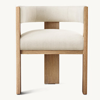 Fauteuil de salle à manger Rhoohill personnalisé, style américain, luxe moderne, chaise en bois pour intérieur