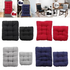 Cuscino a dondolo morbido antiscivolo spesso con cravatte per sedie da giardino-cuscino esterno rosso - Product Image 2