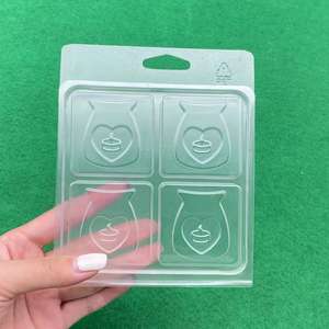 Boîte à cire 6 grilles carrées Ailes <span class=keywords><strong>d</strong></span>'<span class=keywords><strong>ange</strong></span> Impression PET Bougie <span class=keywords><strong>d</strong></span>'aromathérapie transparente Blister Huile essentielle Gel Emballage Fusion - Product Image 2