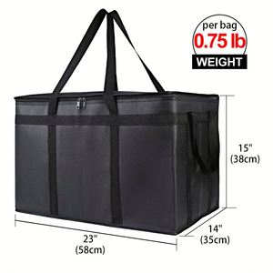 Bolsas de Reparto de Pizza para Comida Caliente y Fría, Bolsa Térmica Reutilizable de Gran Capacidad, Bolsa Aislante Comercial para Entrega de Alimentos - Product Image 3