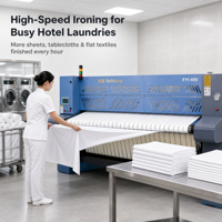 Machine à repasser à plat commerciale à haute efficacité en acier inoxydable, fabriquée en Chine, avec support multi-rouleaux, repasseuse à vapeur pour draps