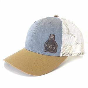 Casquette de baseball en maille filet unie Richardso112 avec patch en cuir brodé personnalisé, style formel, casquette de camionneur sportive - Product Image 3