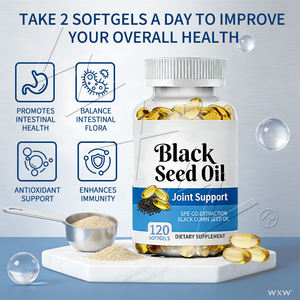 Aceite de Semilla de Comino Negro en Cápsulas Blandas, 2000 mg por Porción, Prensado en Frío, Apoya el Sistema Inmunológico, Suministro del Fabricante - Product Image 4