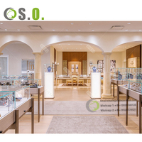Comptoir de présentation de bijoux à la mode, mobilier de magasin de bijoux, vitrine de présentation de bijoux avec design de mobilier de boutique de bijoux