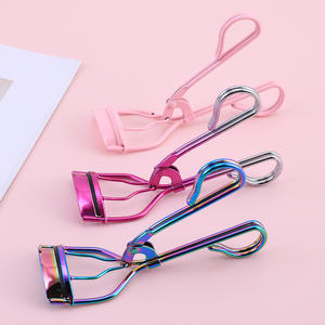 2025 rizadores de pestañas Rosas y dorados de alta calidad Bling verde/blanco/púrpura rizador de pestañas parcial logotipo personalizado Kit de rizador de pestañas - Product Image 5