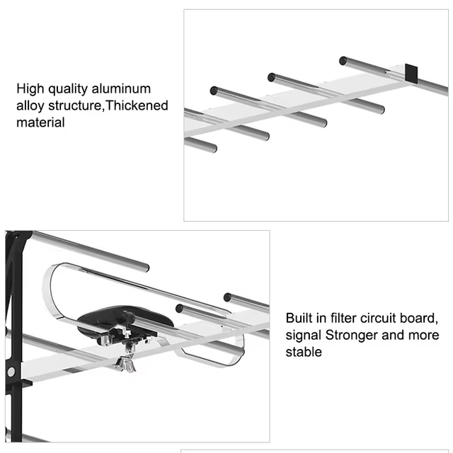 UV Digital TV Antenna for Outdoor Use Manufacturer's HDTV Aerial Long Range UHF & VHF TV Antenna Hot