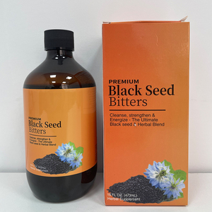 OEM Complejo de Bitters de Semilla Negra con Cardo Mariano, Azafrán y Cúrcuma, 16FL OZ, Suplemento Líquido Herbal para Desintoxicación Hepática, Venta al por Mayor - Product Image 1