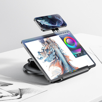 Jospree dudukan kantor X97, 2-in-1 tugas berat dengan dudukan ponsel & Tablet aluminium paduan dapat disesuaikan untuk ergonomis