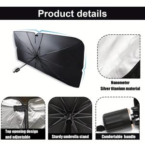 Universal Car Windshield Sunshade Umbrella Foldable UV Protection Car Interior Protector - Product Image 3