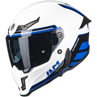 Casque intégral ILM Dirt Bike ABS homologué ECE, double visière, fermeture rapide, Crossing Blue MF509