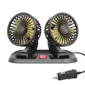 Universal Car Cooling Fan 5V/12V/24V Mini Dual Head Cooler Fan Adjustable Auto Electric Fan for Car Accessories 2024