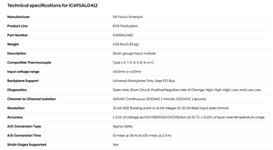 Module d'entrée PAC IC695ALG412 RX3i avec conducteur en cuivre, isolation FEP, gaine ETFE - Température de fonctionnement de -40°C à +185°C - Product Image 6