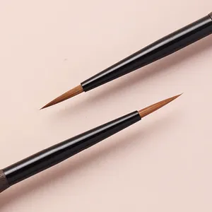 1/2Pc Sandalwood Handle Kolinsky Hair Nail Acrylic <b>Brush</b> UV Gel Carving Pen <b>Brush</b> Liquid Powder DIY Nail Drawing Nail Art Bruses - Product Image 1