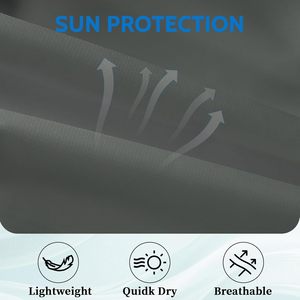 Men's UPF 50+ Full Zip Sun Protection Hoodie Long Sleeve <b>Light</b> Jacket For Hiking Fishing Summer Outdoor Wear - Product Image 5