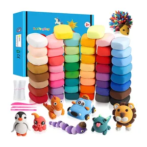 Plastilina de colores para niños, arcilla polimérica de textura suave y secado al aire para modelar, set de 50 tonos