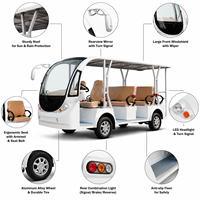 Voiture électrique touristique 8-11 places, bus de tourisme pour le transport dans les grandes zones touristiques