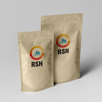 Sachet Doypack Biodégradable et Compostable en Papier Kraft à Fermeture à Pression pour l'Emballage en Gros de Grains de Café, Noix et Snacks