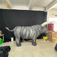 Fabrication de vêtements de taureau gonflables pour événements de parade personnalisés, mascottes de costume de taureau noir gonflable