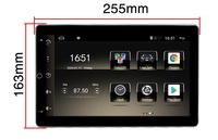 Hengwell Écran rotatif à 360 degrés Android 10 pouces avec prise en charge Mirror Link, Wi-Fi intégré, Bluetooth pour lecteur multimédia de voiture, caméra de recul, autoradio