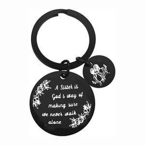 ของขวัญคริสต์มาสน้องสาวน้องสาวน้องสาวที่ดีของขวัญวันคริสต์มาสสร้างสรรค์บุคลิกภาพห่วงโซ่สแตนเลสสีดำ - Product Image 3