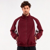 Nouvelle arrivée, veste de sport pour homme à col montant ample, veste coupe-vent décontractée pour l'automne, veste d'extérieur
